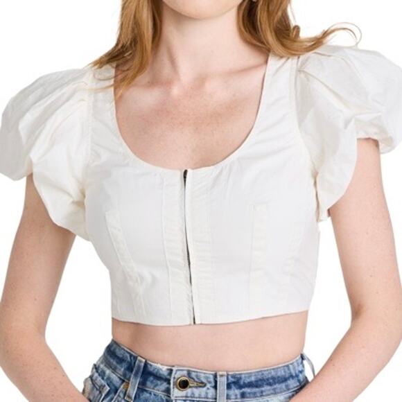 Ulla Johnson Kalena Top - Bone - 10 - Picture 13 of 15